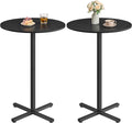VASAGLE Round Cocktail Table, High Top Bar Pub Table by VASAGLEbySONGMICSHOME