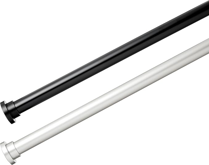 Amazon Basics No Drill Adjustable Indoor Outdoor Tension Curtain Rod, 54-90" - Image 5
