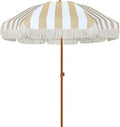 AMMSUN 7ft Patio Umbrella with Fringe Outdoor Tassel Umbrella UPF50+ Premium by AMMSUN