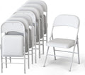 8 Pack Leather Chair | Foldable & Stackable | 350 lbs Capacity Steel Frame Seats by OurModernSpace