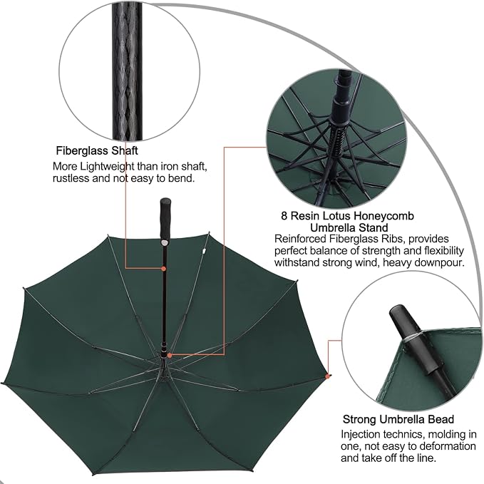 G4Free 47/54/62/68/72 Inch Automatic Open Golf Umbrella Oversize Extra Large - Image 4