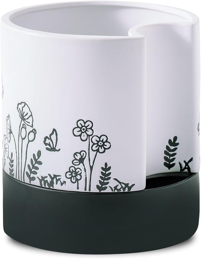 Nihow Self Watering Plant Pot: 8 Inch Ceramic Planter by Nihow