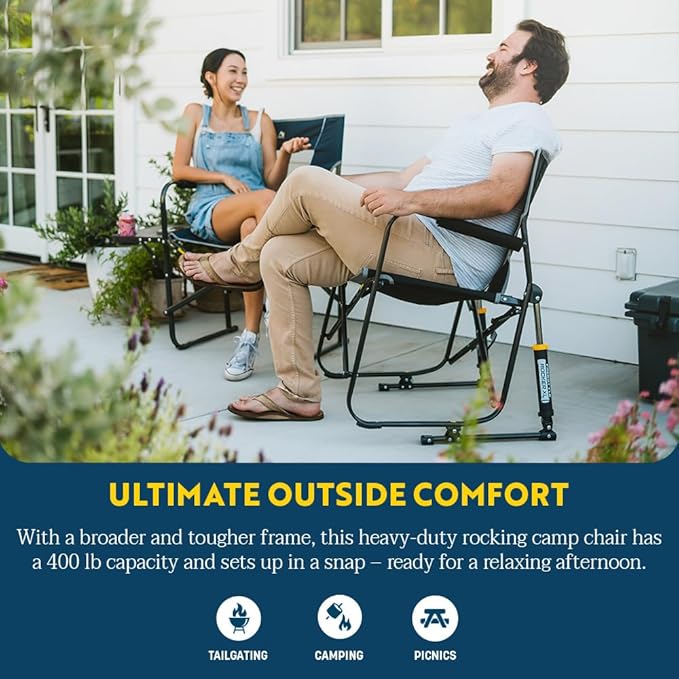 GCI Outdoor Freestyle Rocker XL Portable Folding Rocking Chair and Outdoor - Image 3
