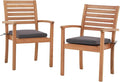 OC Orange-Casual Stackable Patio Dining Chairs Set of 2, Outdoor Acacia Wooden by OCOrange-Casual