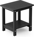 YEFU Outdoor Side Table for Patio: 16" HIPS Weather by YEFU