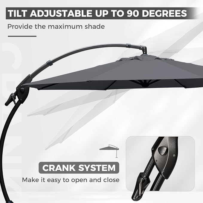 Grand patio 12 FT Sunbrella Cantilever Umbrella - Image 4