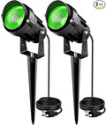 Christmas Green LED Spot Lights Landscape Lights Outdoor, 110v Plug in by Aoaxl