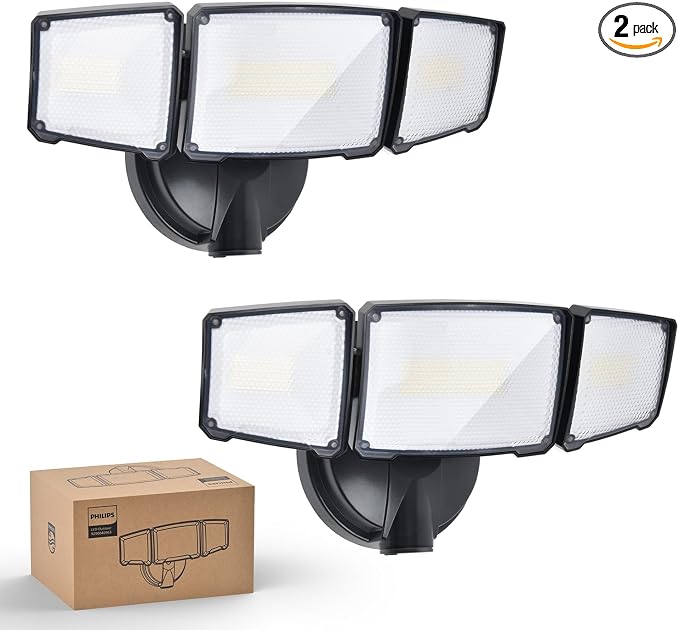 Philips 72W 7400LM LED Flood Lights Outdoor, Switch Controlled Aluminum by PhilipsLightingLED