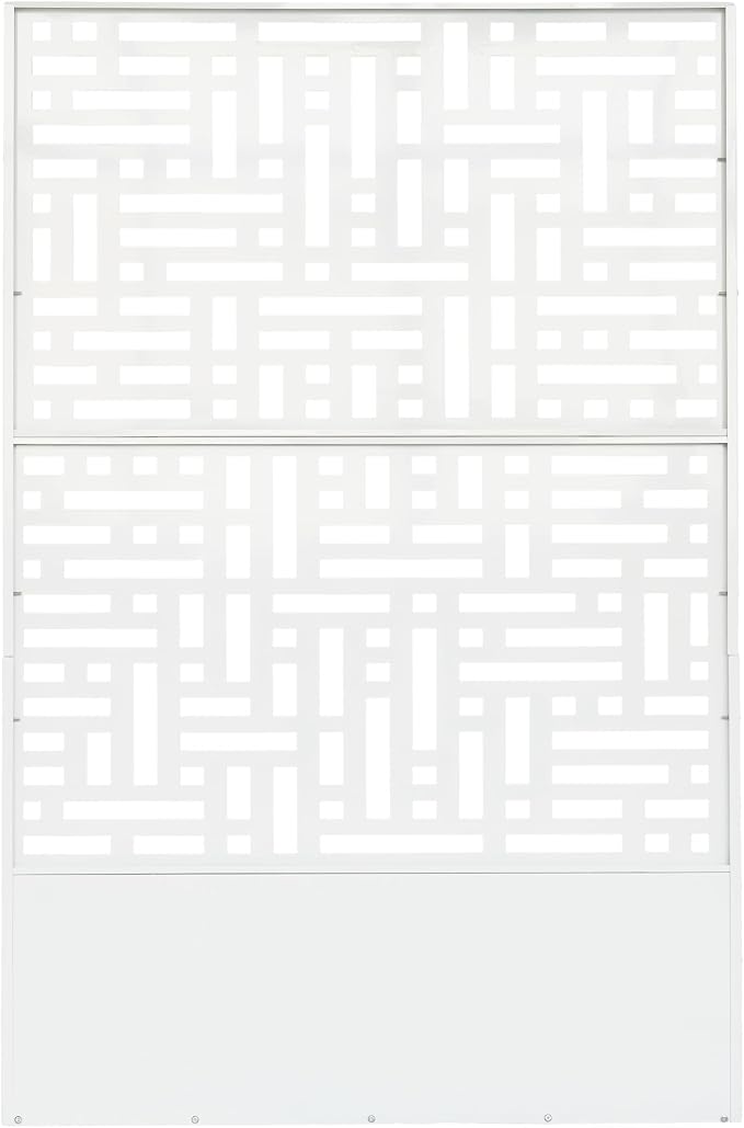 Oakland Living 6 ft. X 4 ft. White Freestanding Metal Privacy Screen Room - Image 4