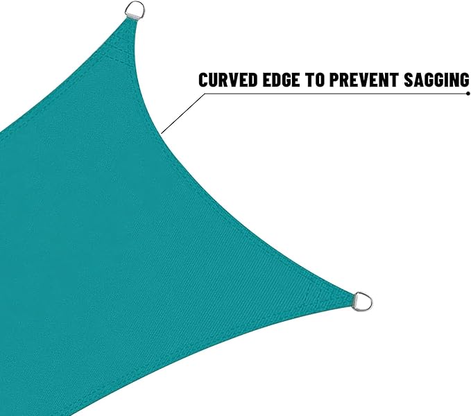 LOVE STORY Right Triangle 8'x9'x12' Waterproof Sun Shade Sail Canopy UV Block - Image 8