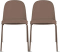 2xhome Parent Modern Stackable Armless Dining Chair | Plastic Shell Seat by 2xhome