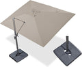 PURPLE LEAF 9' X 11.5' Rectangle Cantilever Umbrella by Unknown