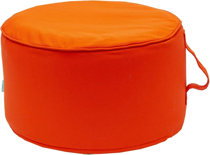 QILLOWAY Indoor/Outdoor Inflatable Stool, Round Ottoman, All Weather Foot Rest by QILLOWAY