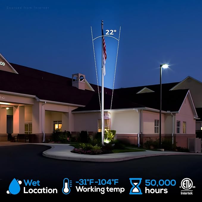 LEONLITE 20W/30W/40W 3CCT LED Bullet Flood Light, 4880LM 3000K/4000K/5000K - Image 3