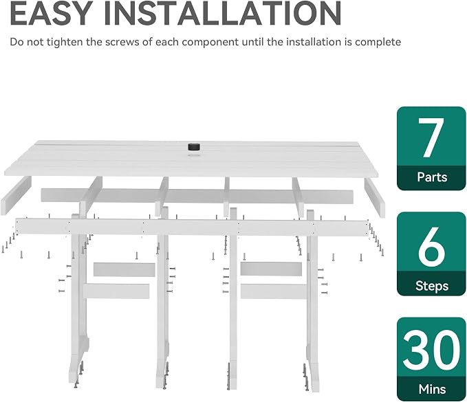 YITAHOME HDPE Patio Dining Table - Image 7