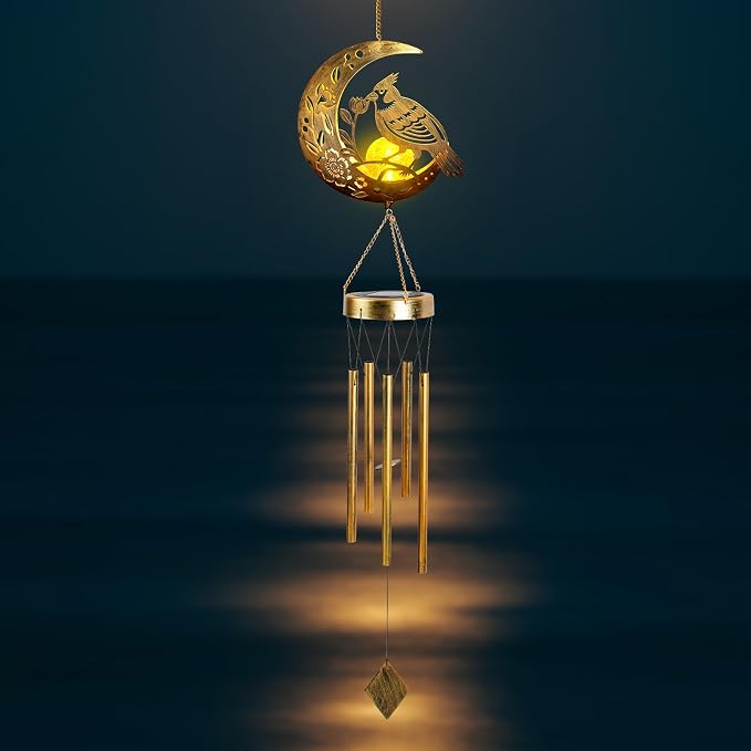 Moon Cardinal Wind Chime for Outside - Image 6