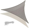 SUNLAX Sun Shade Sail 10' x 10' x 10' Dark Grey Triangle Canopy Sail Shade by SUNLAX