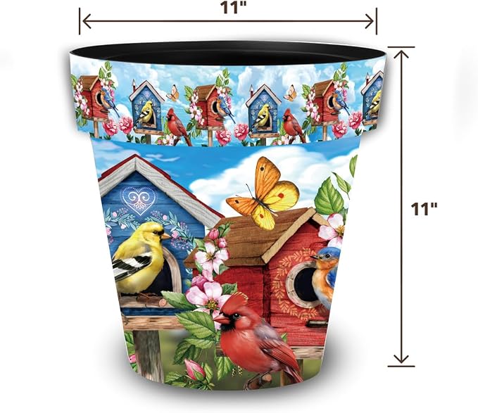 Briarwood Lane Floral Birdhouses Medium Planter - Image 5