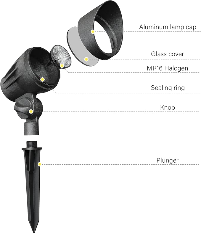 Malibu 50 Watt Floodlight Landscape Lights Outdoor Spotlight Waterproof Path - Image 4