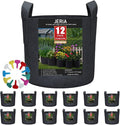 JERIA 12-Pack 25 Gallon Grow Bags, 300G Thickened Nonwoven Garden Pots by JERIA