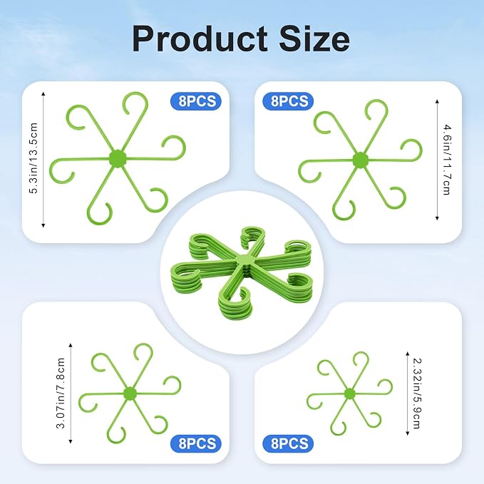 32pcs Plant Support for Indoor Plants, Plant Stem Support, Plastic Reusable - Image 2