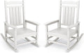 KINGYES Oversized Patio Rocking Chair Set of 2, High Density Polyethylene by KINGYES