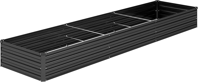 12x2x1FT Galvanized Raised Garden Bed Kit, Vegetable Boxes-Rectangle Metal - Image 9