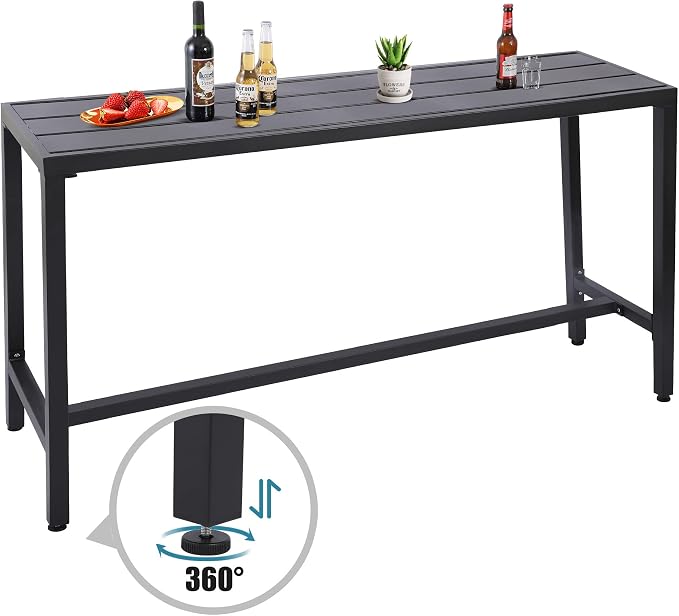Outdoor Bar Table, Patio Console Pub Height Table - Image 7