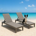 Outdoor Chaise Lounge Set of 2, Lightweight Patio Chairs, Waterproof Sun by NUNULAB