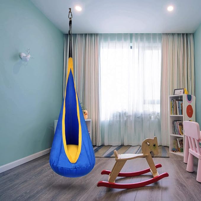 Kids Pod Swing Hanging Seat Child Hammock Chair Indoor and Outdoor Sensory - Image 6