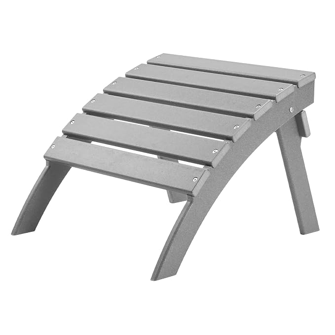 VEVOR Adirondack Ottoman, 21.5L x 18.9W x 14.8H Inch HDPE Plastic Folding - Image 10