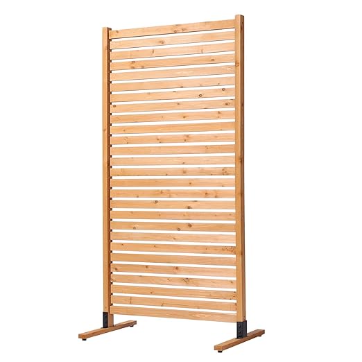VEVOR Wooden Privacy Screen, Freestanding Wood Privacy Panel - Image 2