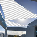 SUNNY GUARD Sun Shade Sail 16'x16'x16' Triangle Grey-White UV Block Sunshade by SUNNYGUARD