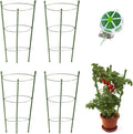 4 Pack Tomato Cage for Garden Plant Support, 18 inches Small Tomato Cages by HOYEJYOU
