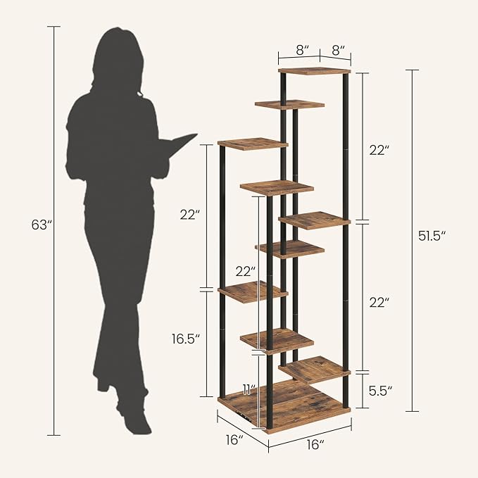 10 Tier Plant Stand Indoor, Tiered Corner Plant Shelf Flower Stand - Image 2