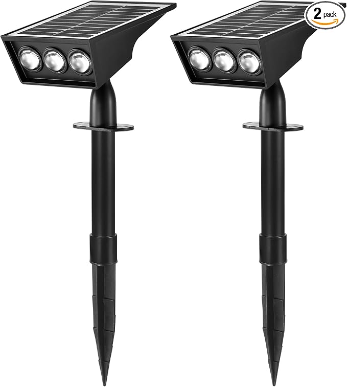 Solar Spot Lights Outdoor, RGB Solar Landscape Spotlights IP65 Waterproof by Unknown