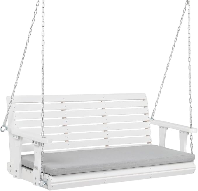VINGLI Wooden Porch Swing, Heavy Duty 880 LBS Hanging Patio Bench by VINGLI
