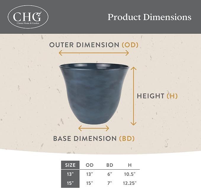 Classic Home and Garden Honeysuckle Resin Planters - Image 5