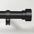 Time Forest Curtain Rods for Windows 32 to 240, 1 Inch Adjustable Black Heavy by TimeForest