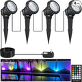 Spotlights Outdoor, RGB Color Changing Landscape Lights 12W 800lm 120V Plug in by COVOART