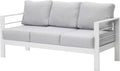 Wisteria Lane Patio Furniture Aluminum Sofa, All-Weather Outdoor 3 Seats Couch by WisteriaLane