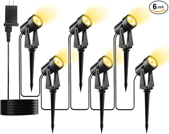 Low Voltage Landscape Lighting, 6 Pack Outdoor LED Landscape Spotlights by Pogestrand