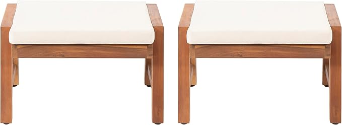 Temecula Outdoor Ottomans with Cushion by ChristopherKnightHome