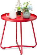danpinera Outdoor Side Tables, Weather Resistant Steel Patio Side Table by danpinera