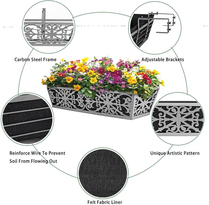 4 Pack 30 Inch Window Boxes Planter - Image 3