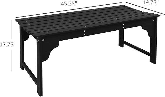 Outsunny Wooden Garden Bench, Outdoor Park Bench - Image 3