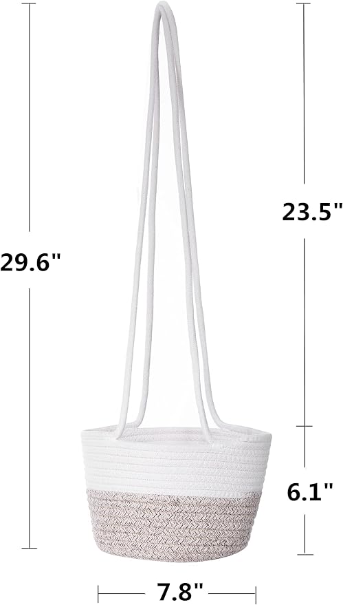 Hanging Planter Basket Jute Rope Woven Plant Hangers Indoor Hanging Plant - Image 2