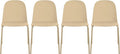 2xhome Set of 4 Modern Stackable Armless Dining Chairs | Plastic Shell Seat by 2xhome