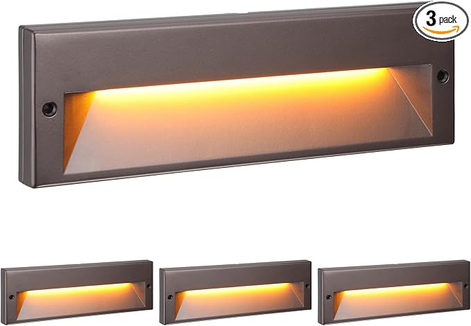 LEONLITE 10.6 Inch 5CCT LED Low Voltage Step Lights, 12–24V AC/DC 6W Surface by LEONLITE