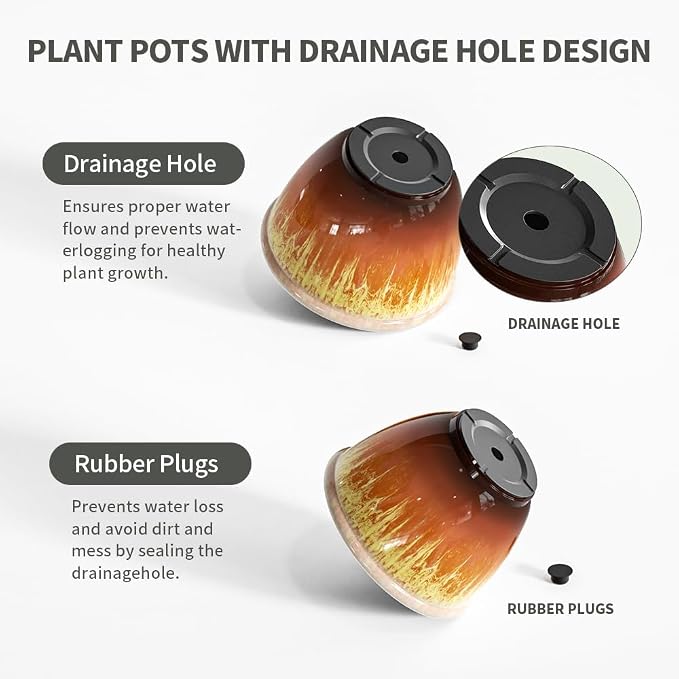 4 Pack Plastic Plant Pots Indoor - Image 4